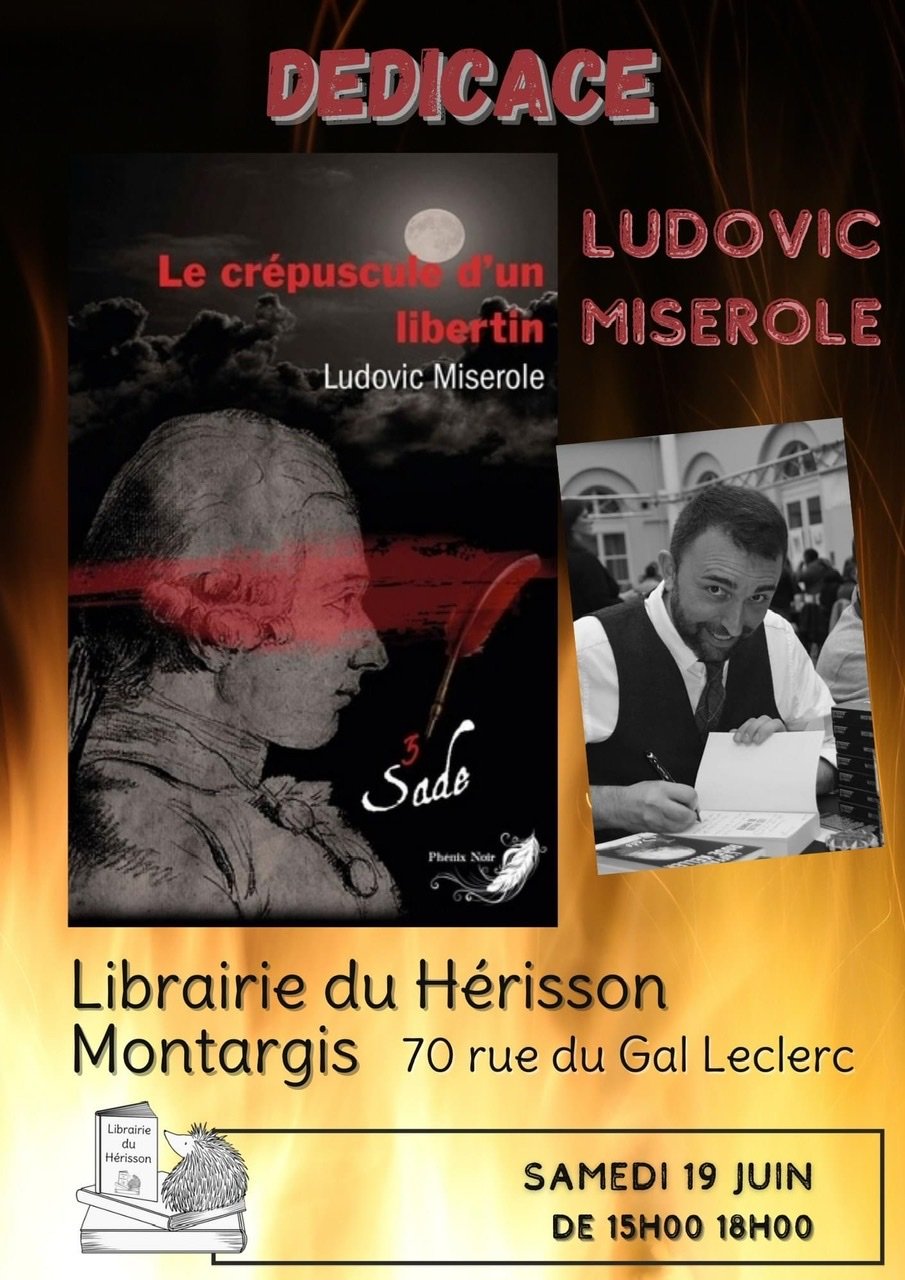 Ludovic Miserole – Dédicace à Montargis à la Librairie du hérisson